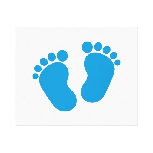 Blue baby footprint clipart