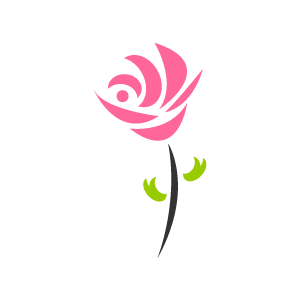 Flower Clipart - Pink Depressed Rose with Black Background ...