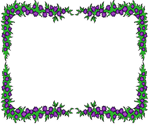 Border frame flower clipart
