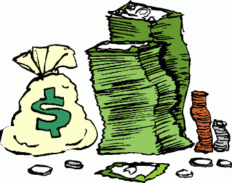 Pile of money clipart