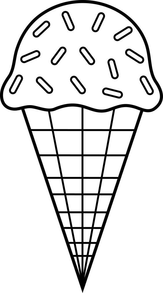 Waffles, Ice cream cones and Clipart black and white