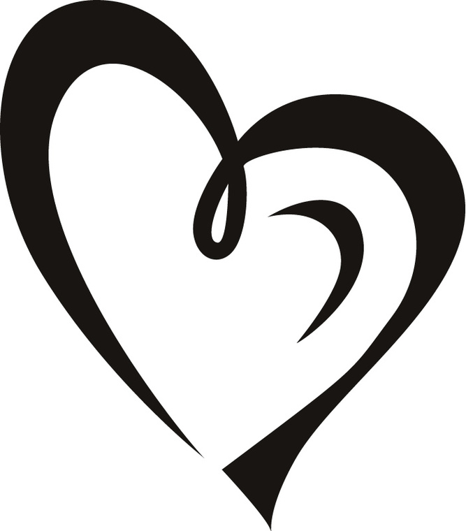 Love Heart Outline Clipart - Free to use Clip Art Resource