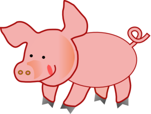 Small Pig 3 Clip Art - vector clip art online ...