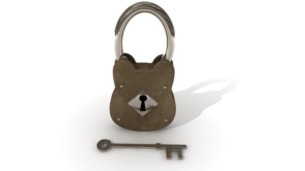 3d model key lock