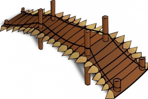 Wooden Bridge clip art | Download free Vector