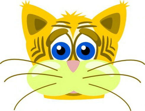 Peterm Sad Tiger Cat Clip Art | Free Vector Download - Graphics,