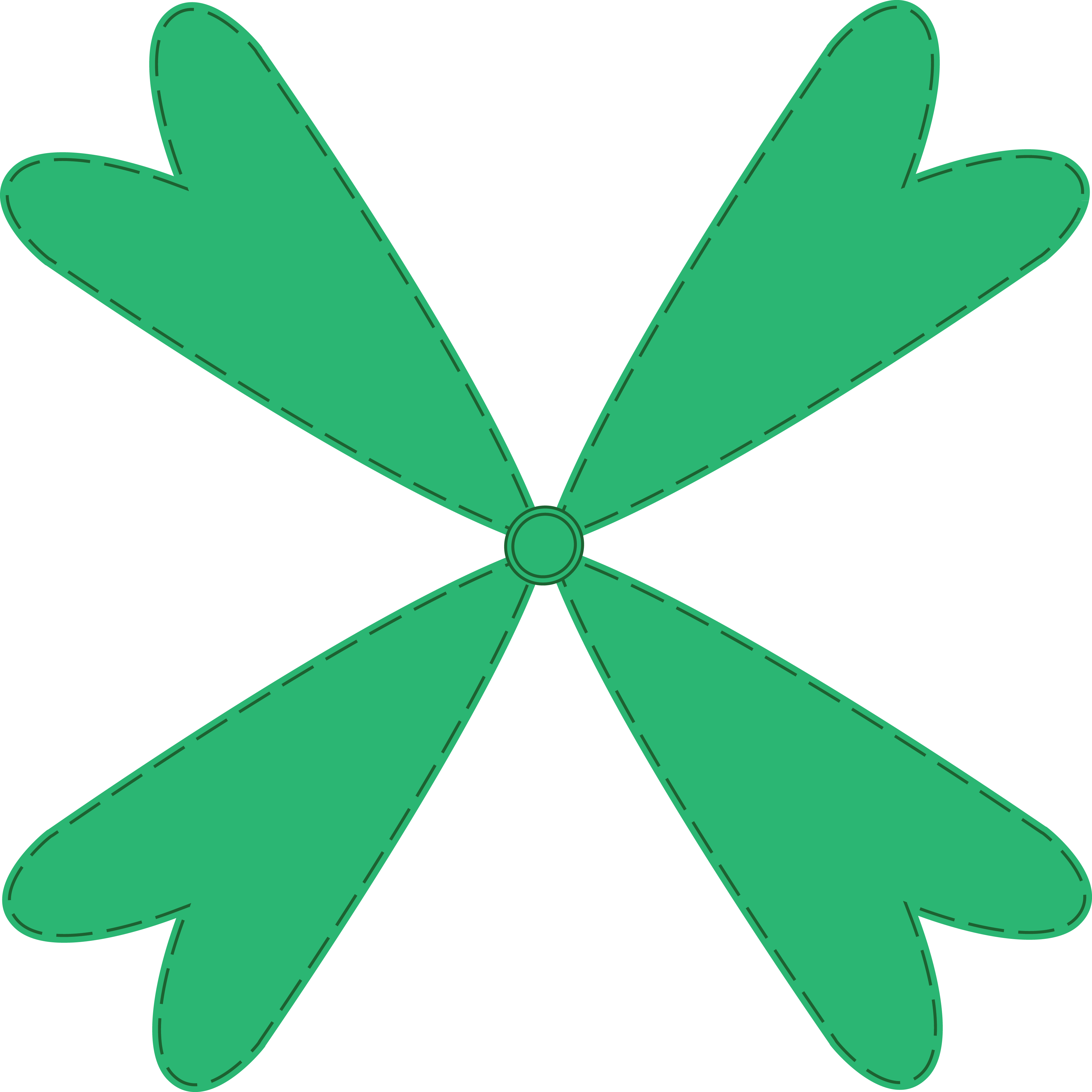 Skinny Shamrock Clip Art