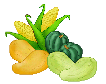 Corn and Squash Clip Art - Vegetables Clip Art