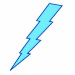 Lightning bolt over blue background photo cut outs at Zazzle.