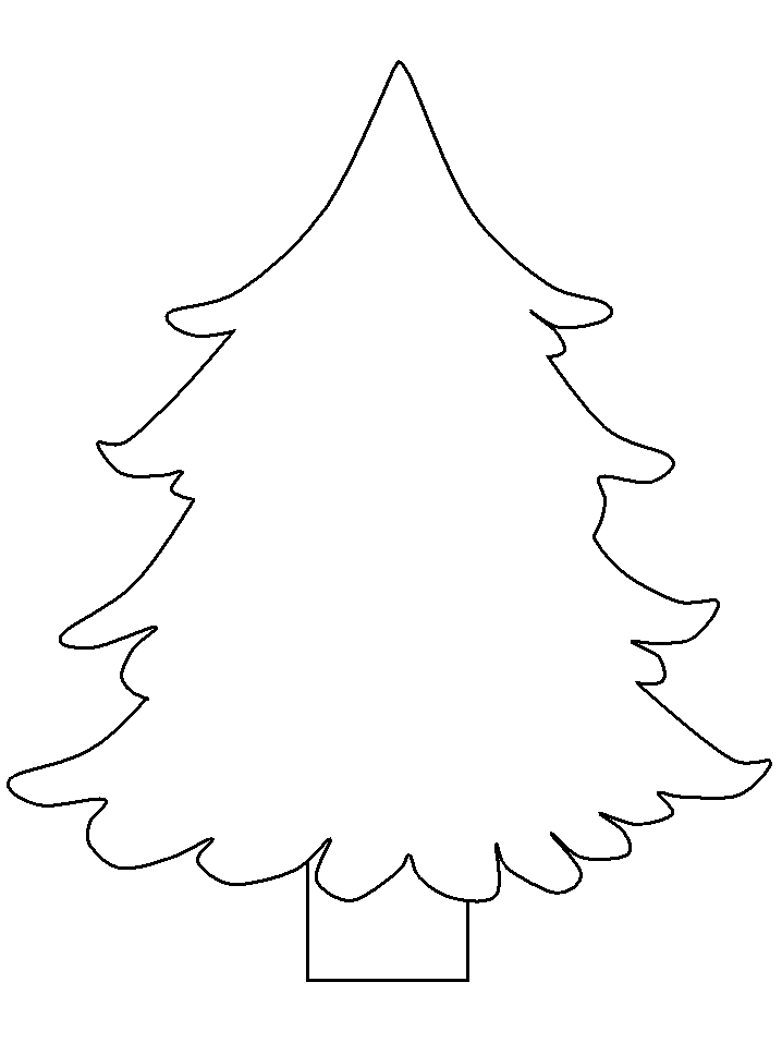 christmas tree clip art outline - photo #46