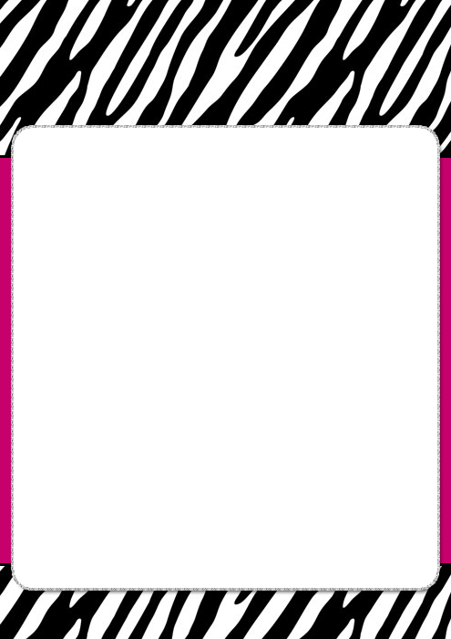 Zebra Print Page Border