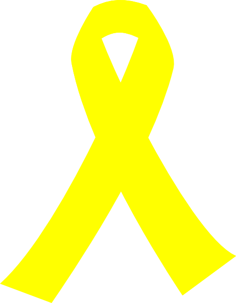 Yellow Cancer Ribbon clip art - vector clip art online, royalty ...