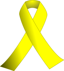 Yellow Ribbon W/black Background clip art - vector clip art online ...