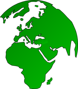 African Globe Map Green Clip Art - vector clip art ...
