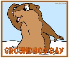 Clipart cartoon groundhog day