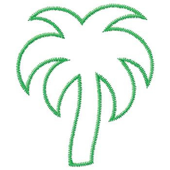 Palm Trees Outline Clipart