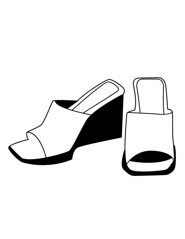 shoes 0131 printable coloring in pages for kids - number 3101 online