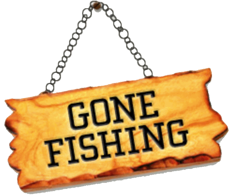 Gone fishing sign clip art