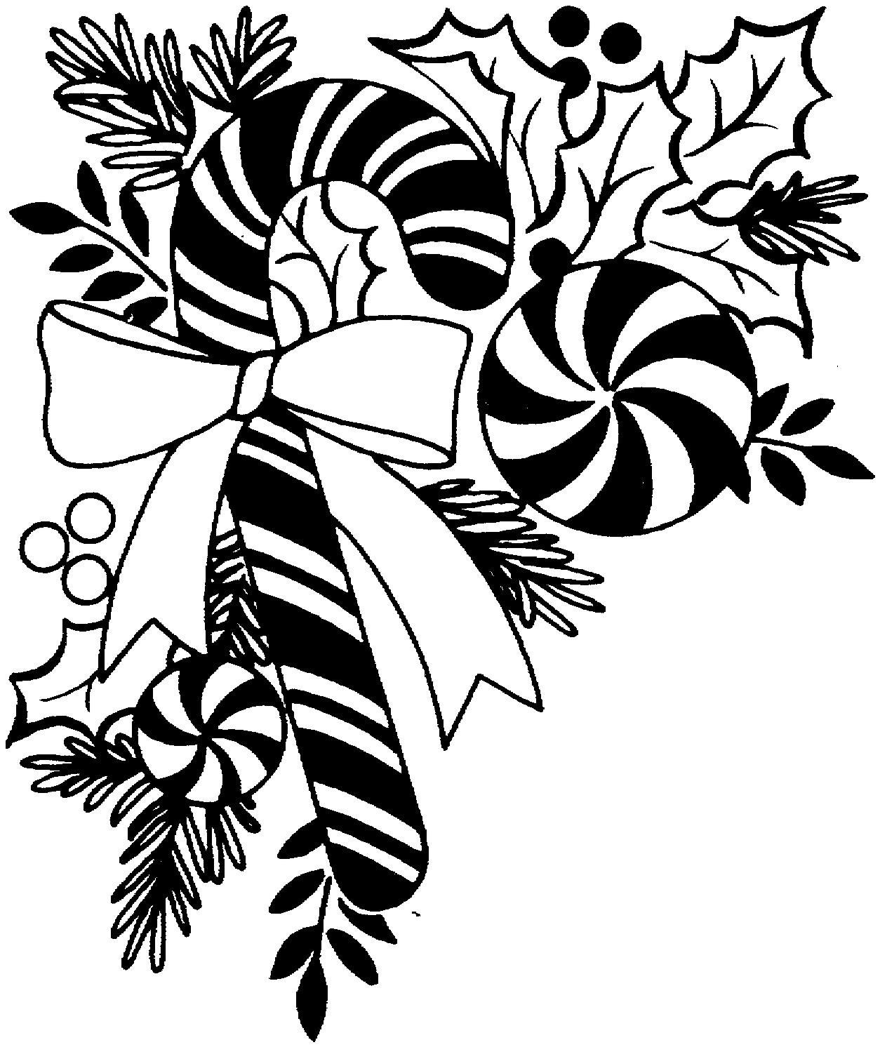 Free black and white christmas clipart