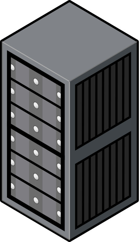 Clipart - Isometric Server Cabinet