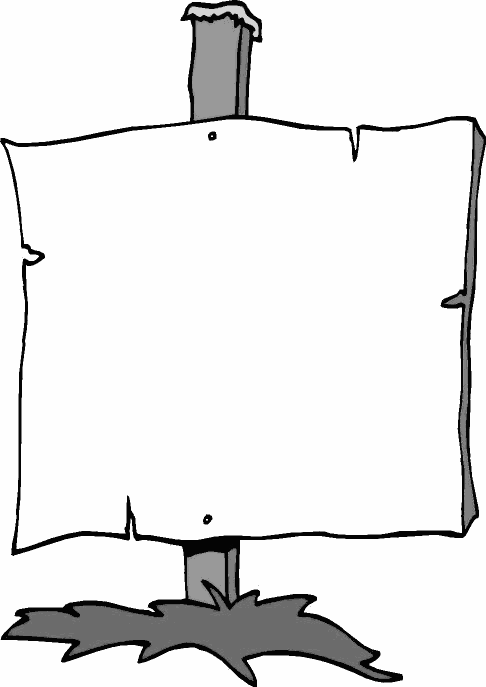 Blank street sign template clipart image #24004