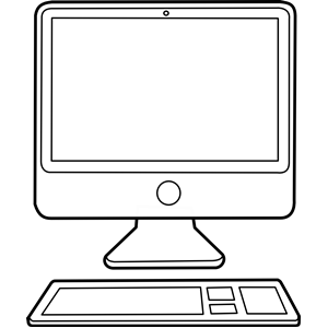 Free Computer Clipart Black and White Image - 262, Computer ...