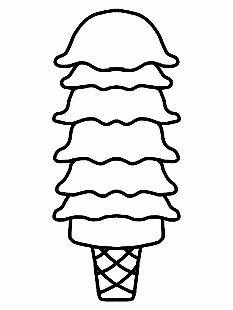 Ice Cream Cone Coloring Page | Free Download Clip Art | Free Clip ...