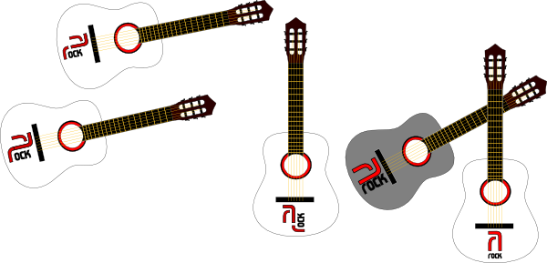Rock Guitars clip art Free Vector