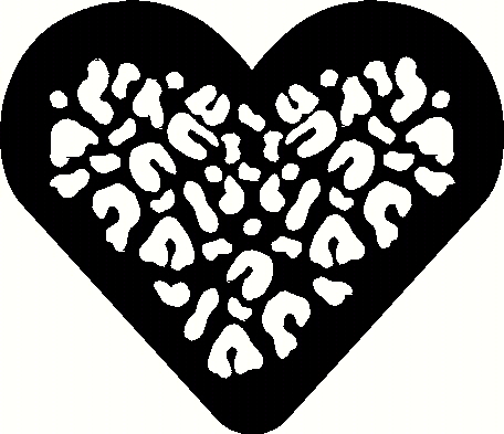 Leopard Print Reusable Heart Shaped Stencil | Cheeky-