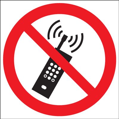Do Not Use Mobile Phones Prohibition Safety Sign - Blitz Media