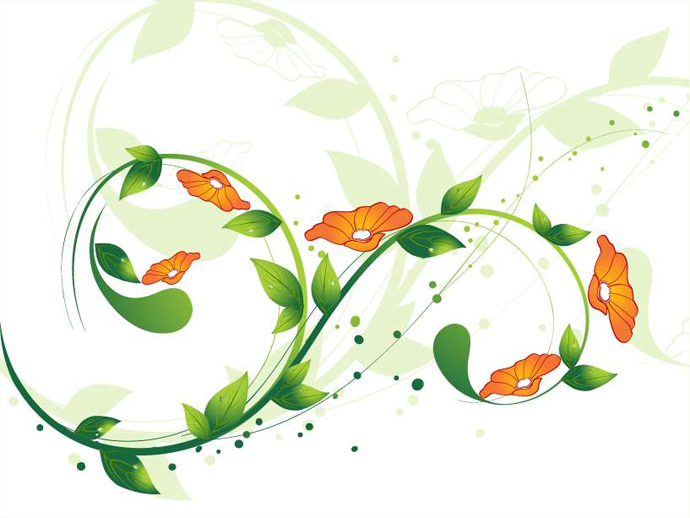 Green Swirl Floral Vector illustration | Webbyarts - Download Free ...