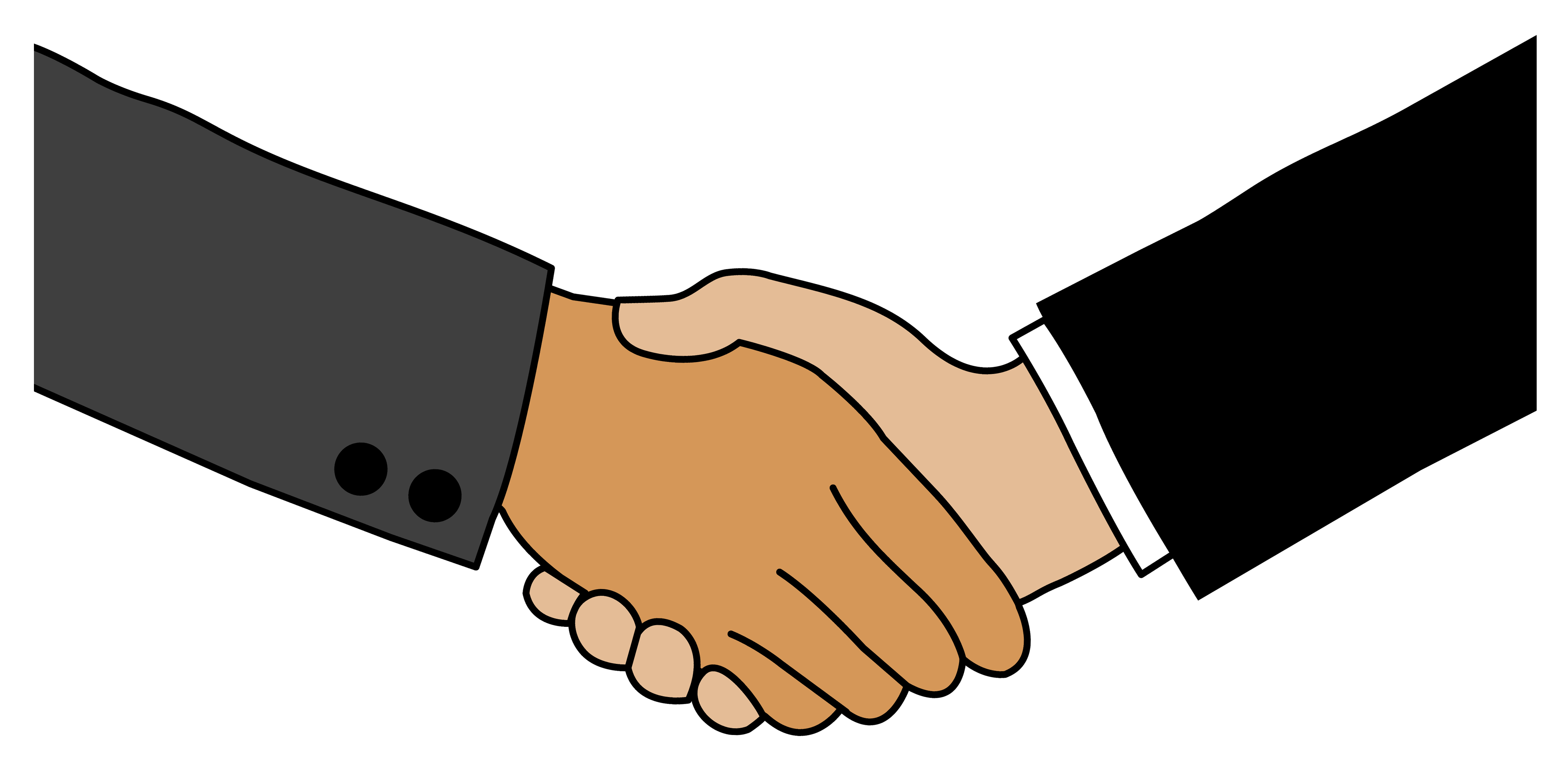 People shaking hands clipart