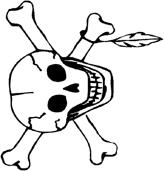skull and bones coloring pages - photo #29