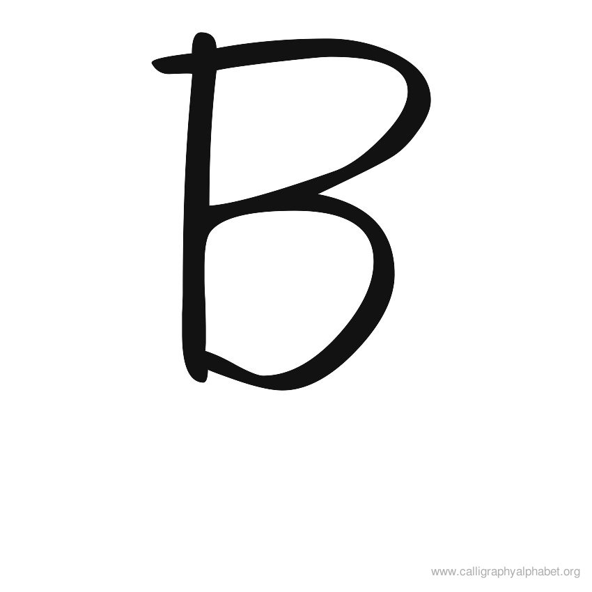 Calligraphy Alphabet B | Alphabet B Calligraphy Sample Styles ...