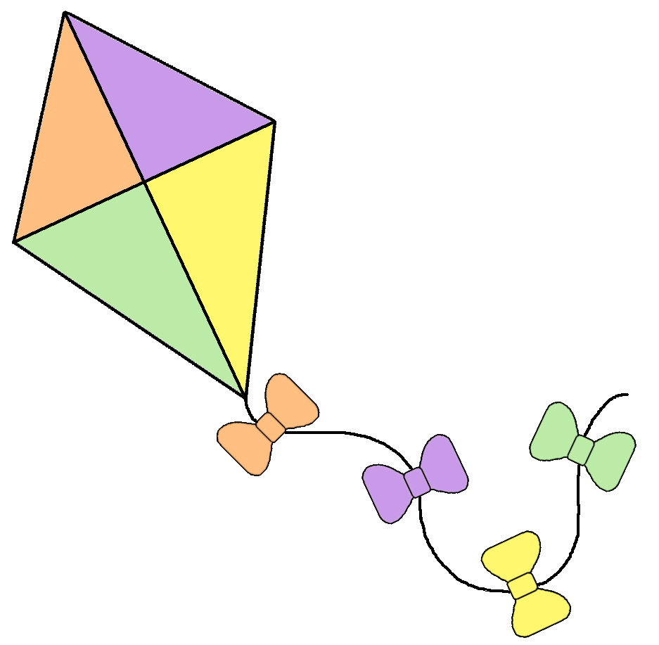 Cute kite clipart free