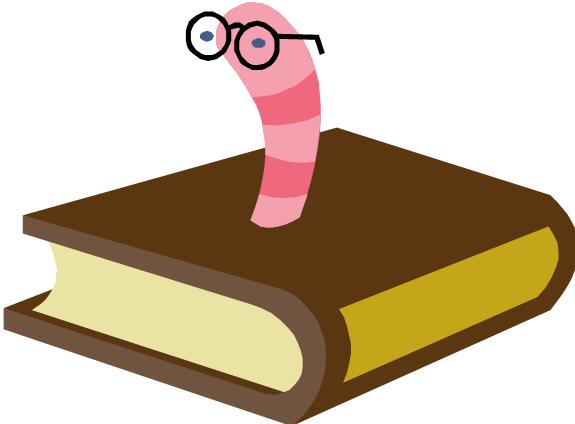 free book worm clipart - photo #33