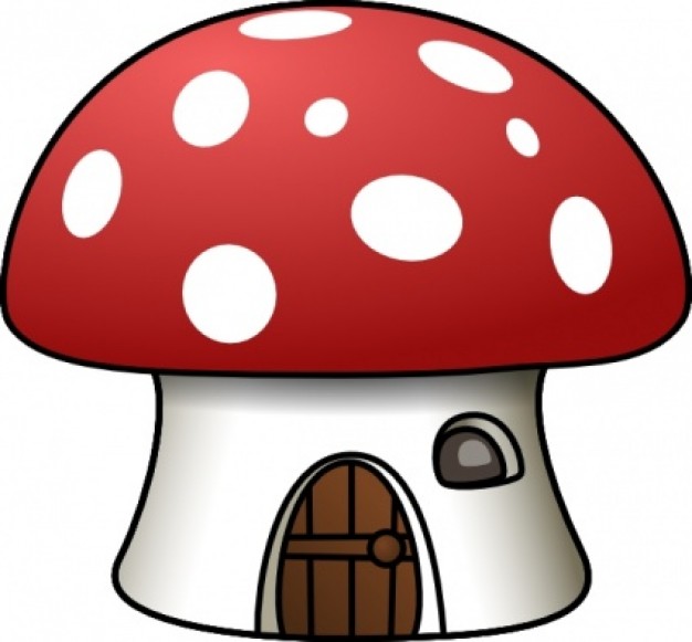 Mushroom House clip art | Download free Vector