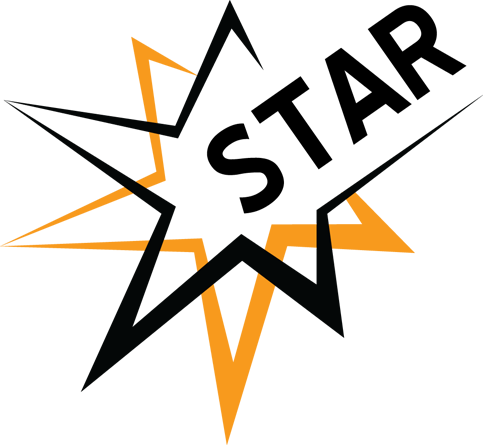 STAR Award logo - two overlapping five-point stars, one orange and one black, and the word STAR