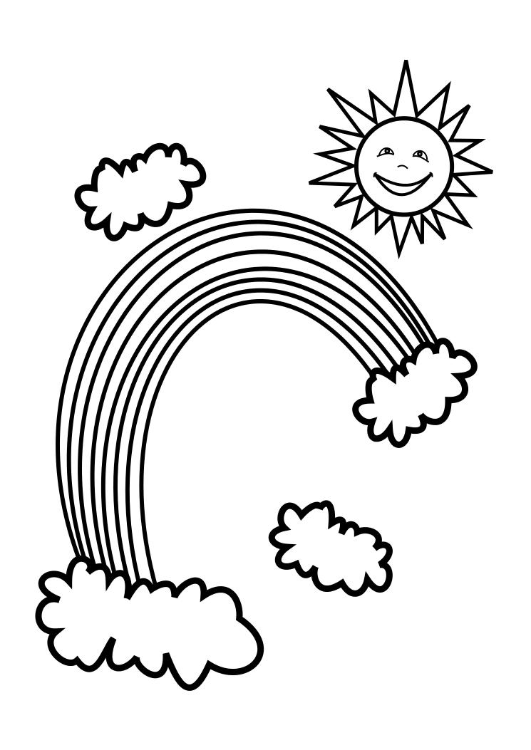 clipart rainbow black and white - photo #45