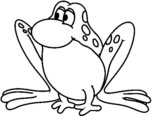 FunMozar – Frog Clipart Black And White