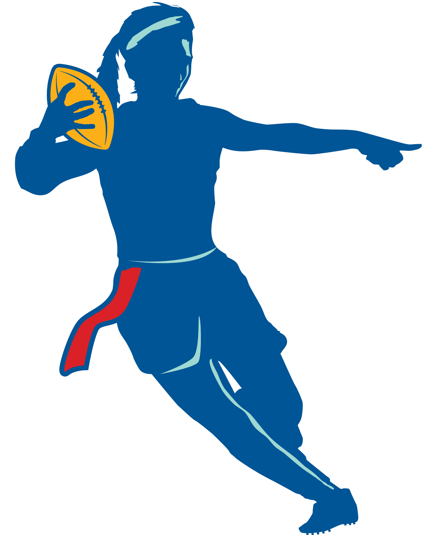 Flag Football Clipart Black And White - Free ...