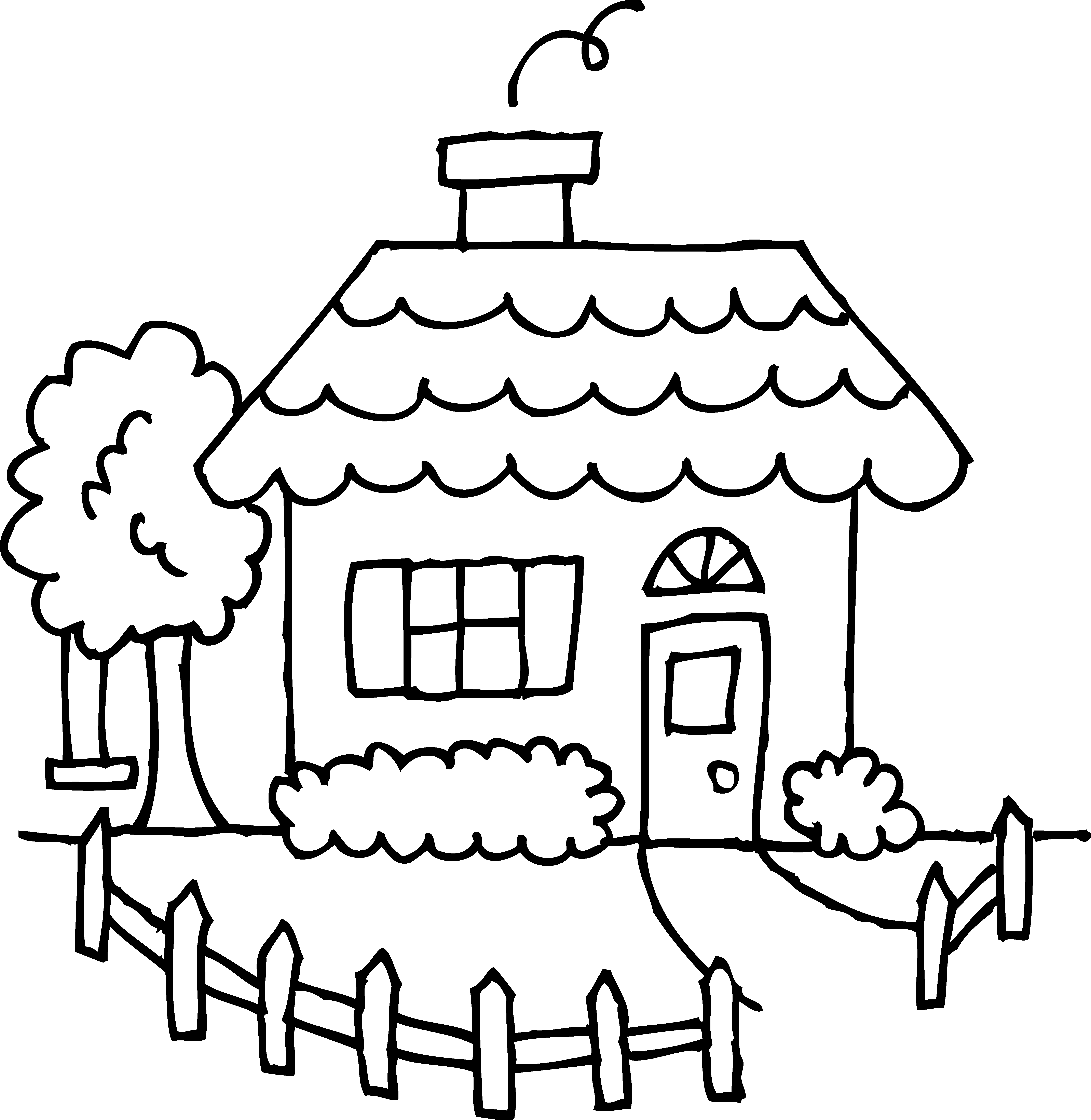 drawings of houses clipart - photo #37