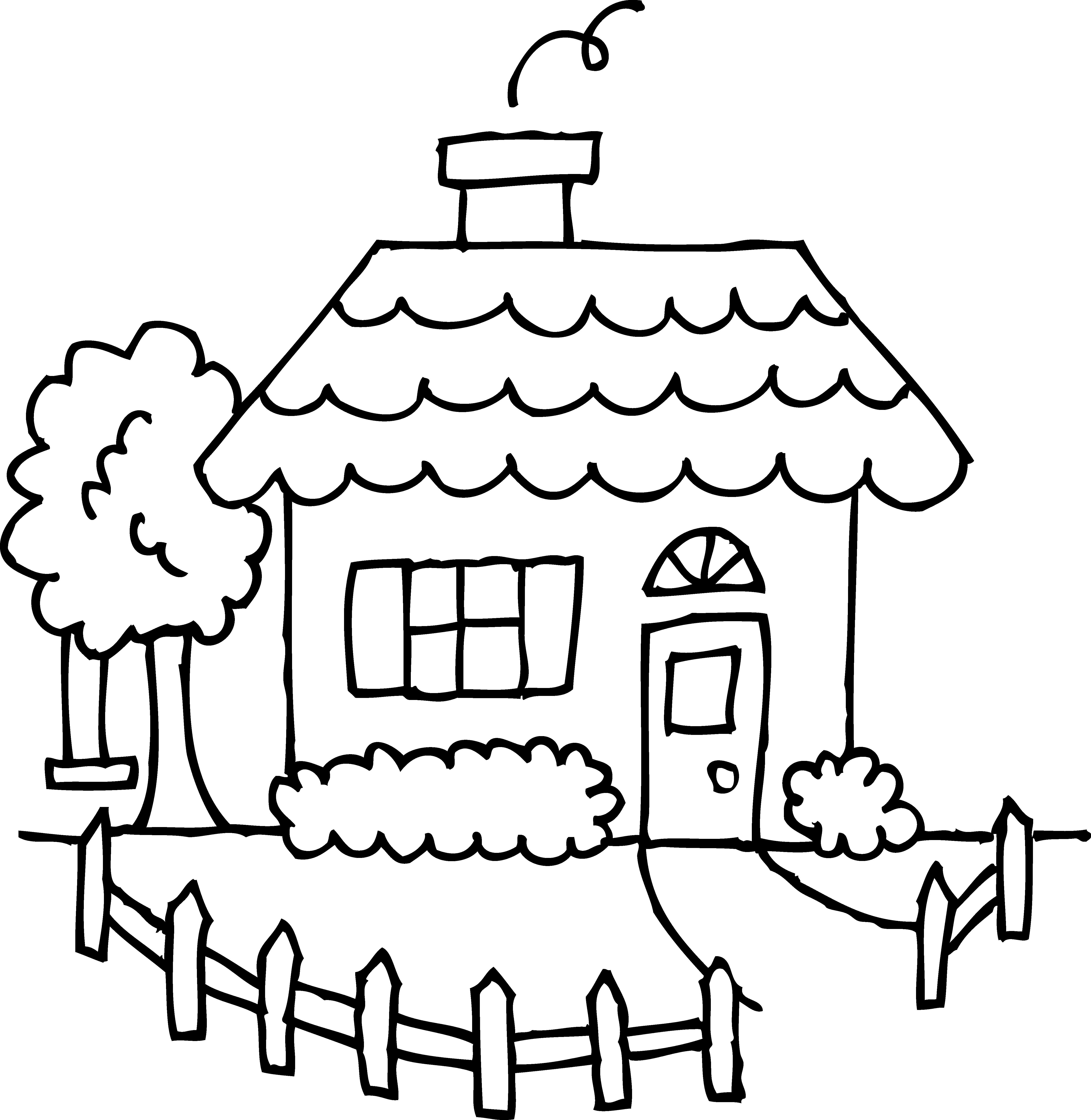 clipart houses black white - photo #24