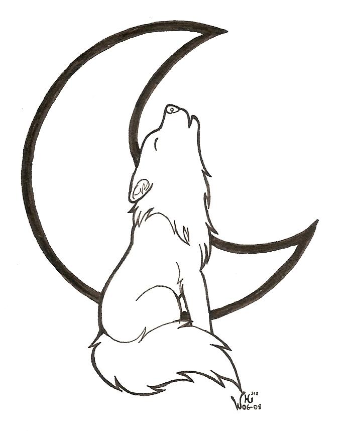 Howling Wolf Outline
