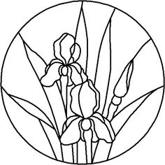 Irises Stained Glass Pattern - ClipArt Best