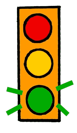 Traffic light green clipart