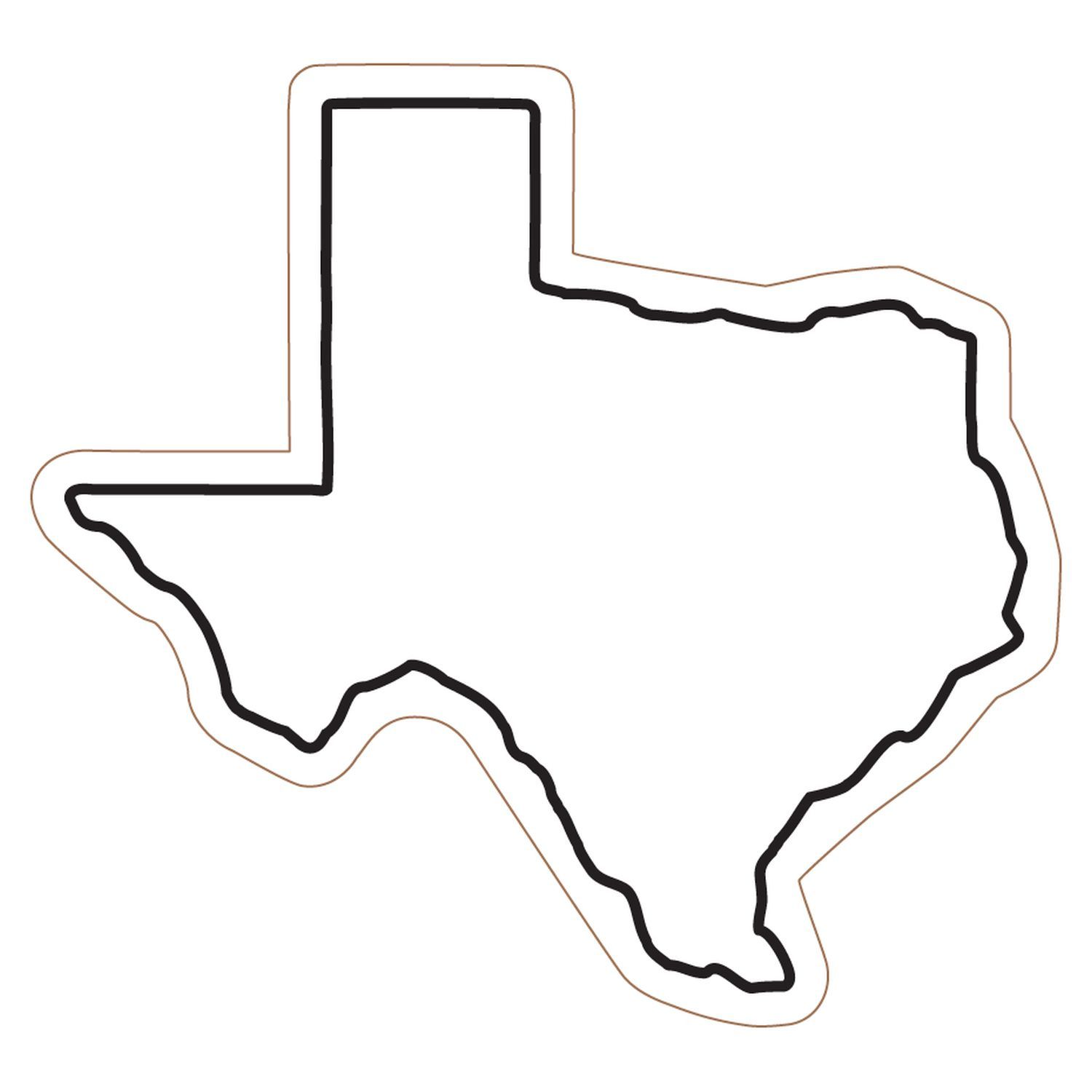 Texas map outline clipart