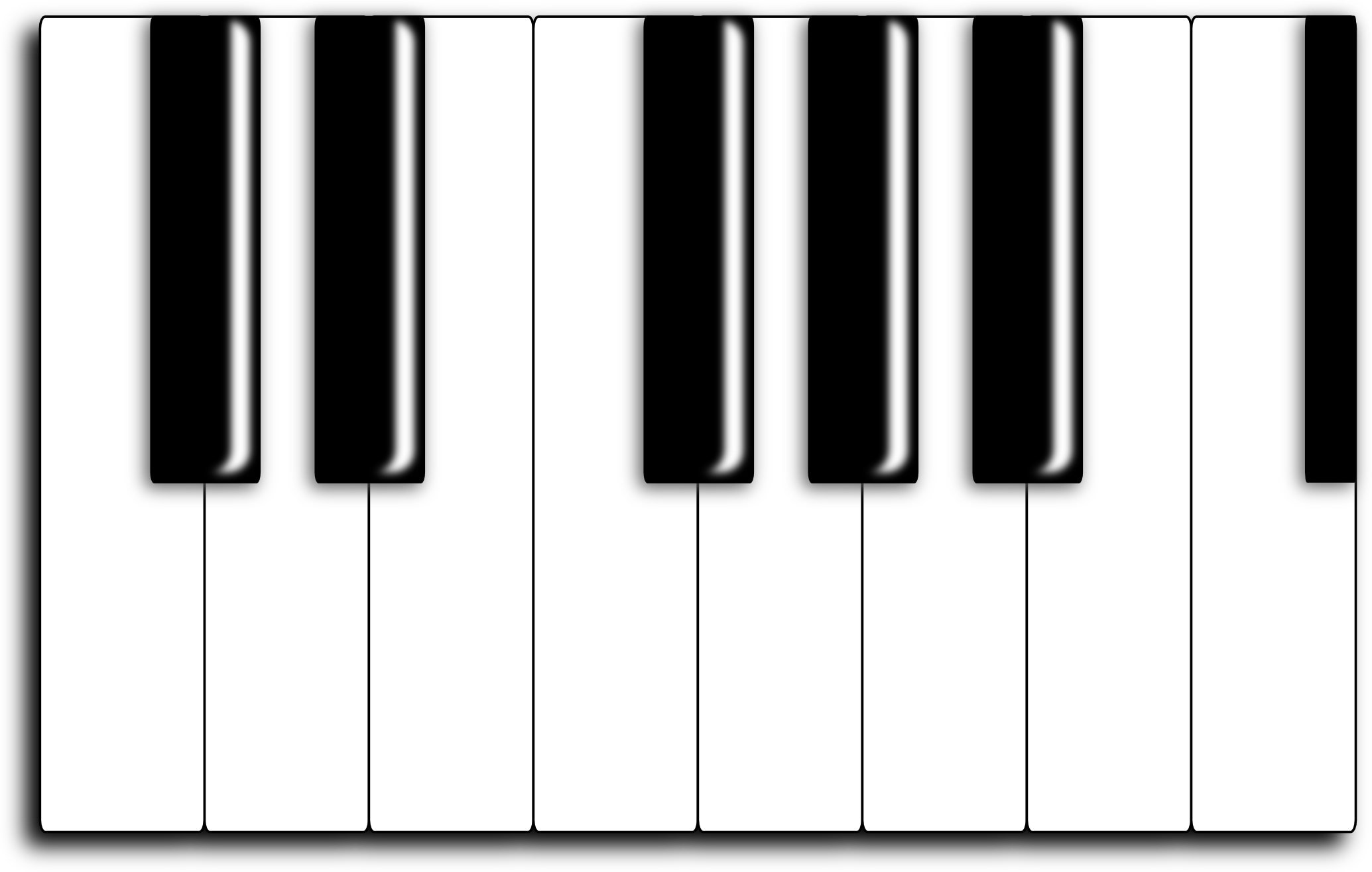 clipart piano keyboard keys - photo #25