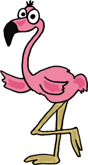 Cartoons Funny Pink Flamingo design by naturesfun, Animals t ...