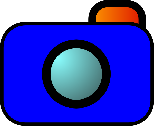 Cartoon Camera Blue Clip Art - vector clip art online ...
